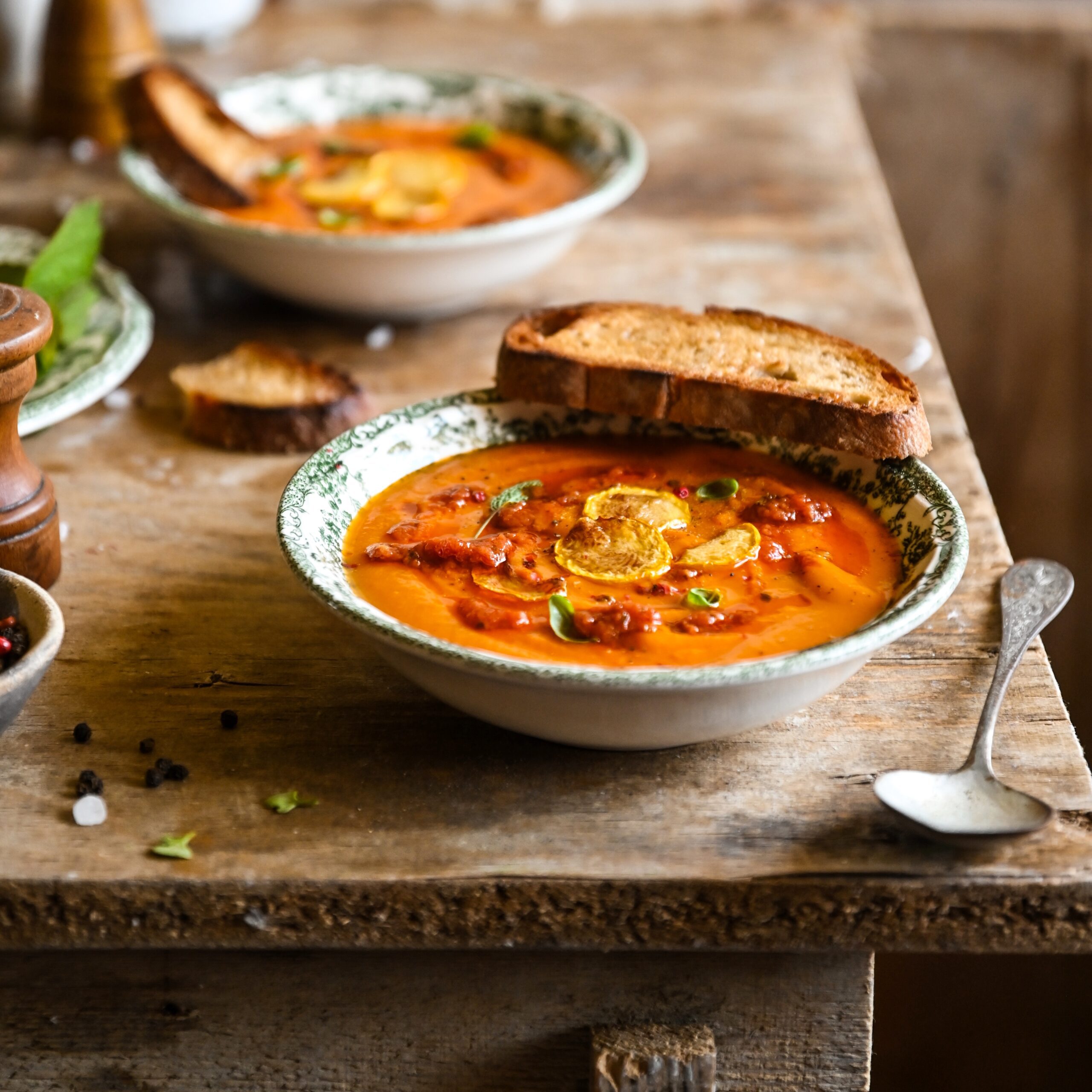 Zupa krem z&nbsp;pieczonych, letnich warzyw